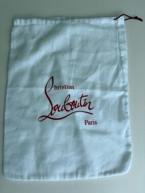Christian Louboutin White Dust Bag with Red Logo